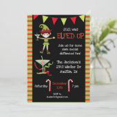 2021年はエルフも大騒ぎ!楽しいカクテルパーティークリスマス 招待状 (スタンド正面)