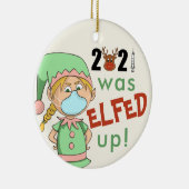 2021年はクリスマスツリーおもしろいのオーナメントを解かれた セラミックオーナメント (右)