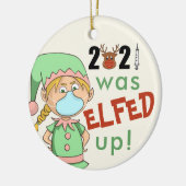 2021年はクリスマスツリーおもしろいのオーナメントを解かれた セラミックオーナメント (左)