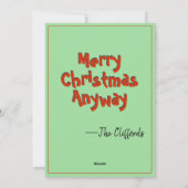 2021年は小妖精や小人のクリスおもしろいマスカードを削除 シーズンカード (裏面)