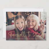 2021年へのお別れ | 2022年おめでとう2枚の写真 シーズンカード (正面)