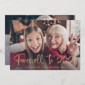 2021年へのお別れ | 2022年おめでとう2枚の写真 シーズンカード (正面/裏面)