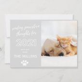 2021年を幸せな気持ちでスタート！ ポジティブな気持ちになれるペットのおもしろカード シーズンカード (正面)