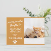 2021年を幸せな気持ちでスタート！ ポジティブな気持ちになれるペットのおもしろカード シーズンカード (スタンド正面)