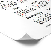 2021年ウェストバージニア州旗の日カレンダー(Janz) ポスター (角)