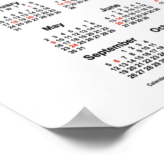 2021年ウェストバージニア州旗の祝日カレンダー by Janz ポスター (角)