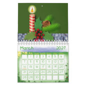 2021年カレンダメリークリスマス カレンダー (3月 2027)