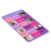 2021年カレンダーかわいい写モダン真コラージュ マグネット (右側)