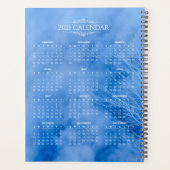 2021年カレンダーの青い木と雲 | Planner プランナー手帳 (裏面)