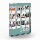2021年カレンダーパーソナライズされた写真集合ブロック フォトブロック (左)
