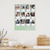 2021年カレンダー写真モダンコラージポスター ポスター (キッチン)