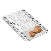 2021年カレンダー写真犬ねこペットの足 マグネット (右側)