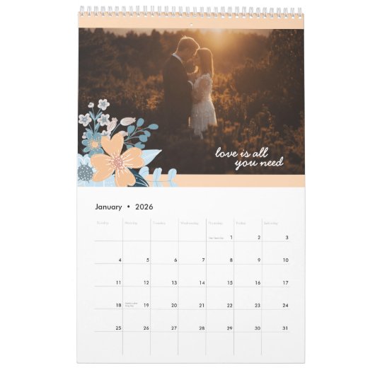 2021年カレンダー数々の写真カップルまたは結婚したライフ カレンダー (1月 2026)