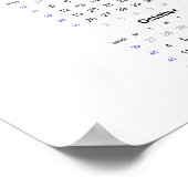 2021年カレンダー ポスター（月曜日始まり） ポスター (角)