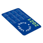2021年カレンダー(会社のロゴとブランドカラー付き) マグネット (右側)