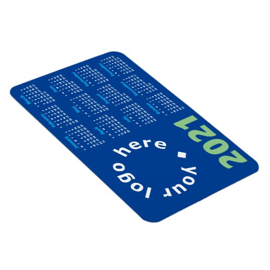 2021年カレンダー(会社のロゴとブランドカラー付き) マグネット (右側)