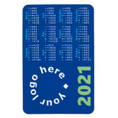 2021年カレンダー(会社のロゴとブランドカラー付き) マグネット (縦)