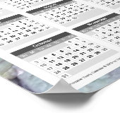 2021年カレンダー - 紫の葉 ポスター (角)