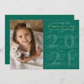 2021年カレンミニマルダーPEACE JOYフォトグリーン シーズンカード (正面/裏面)