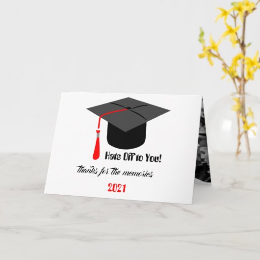 2021年クラスの卒業   カード (黄色い花)