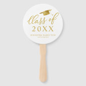 2021年クラスエレガント金ゴールド白卒業 ハンドファン (正面)