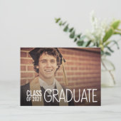 2021年クラス卒業パーティー写真招待状 招待状 (スタンド正面)