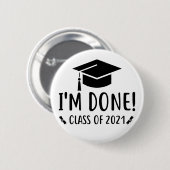 2021年クラス卒業、卒業 缶バッジ (正面&裏面)