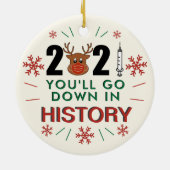 2021年クリスマスツリーでおもしろいダウン セラミックオーナメント (裏面)