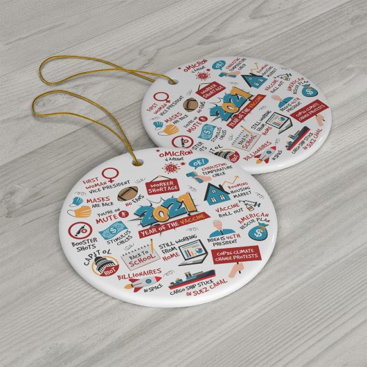 2021年クリスマスツリー大流行ワクチン年表 セラミックオーナメント