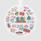 2021年クリスマスパンデミックワクチン年の木 オーナメント (裏面)