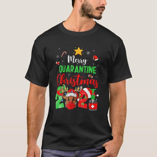 2021年クリスマスビンゴおもしろいカワイイクリスマスの仮面 Tシャツ (正面)