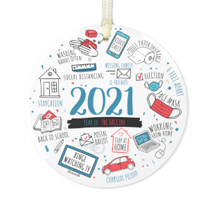 2021年クリスマスホリデーズワクチン年記念 オーナメント