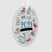 2021年クリスマスホリデーズワクチン年記念 オーナメント (正面)