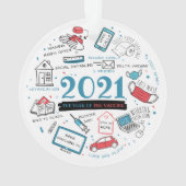 2021年クリスマスホリデーズワクチン年記念 オーナメント (裏面)