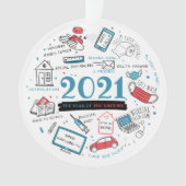 2021年クリスマスホリデーズワクチン年記念 オーナメント (正面)