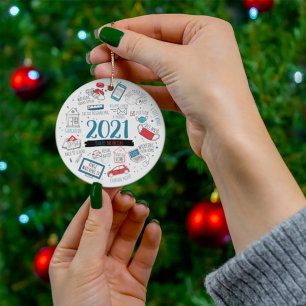 2021年クリスマスホリデーズワクチン年記念 セラミックオーナメント