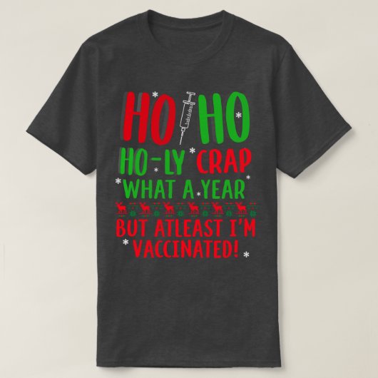 2021年クリスマス予防接種 Tシャツ (デザイン正面)