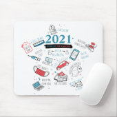 2021年クリスマスCovidワクチン年記念 マウスパッド (マウス)