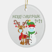 2021年クリメリースマスクトナカイ検疫 セラミックオーナメント (左)