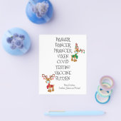 2021年コロナのクリスマス　トナカイの名前　予算 チラシ (シングル)