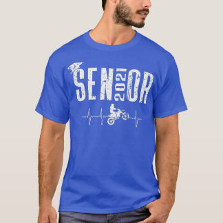 2021年シニアモトクロスハートビートダートバイクレトロ Tシャツ