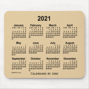 2021年セピアグレーカレンダー(Janz Mouse Pad) マウスパッド