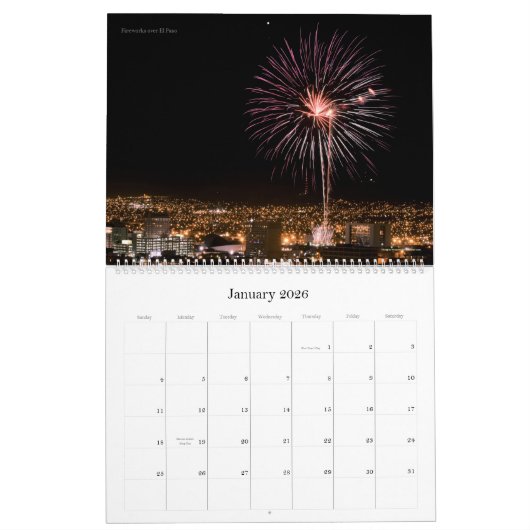 2021年テキサス州の風景 カレンダー (1月 2026)