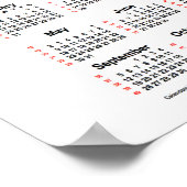 2021年テキサス州旗 カレンダー 52週 by Janz ポスター (角)