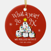 2021年トイレ紙おもしろいクリスマスツリー セラミックオーナメント (正面)