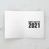 2021年ハッピーニューイヤーカード モナ・リサ・マスク付き カード (内部)