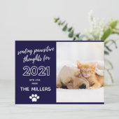 2021年ハッピーニューイヤー ポジティブな思考 面白いペット シーズンカード (スタンド正面)