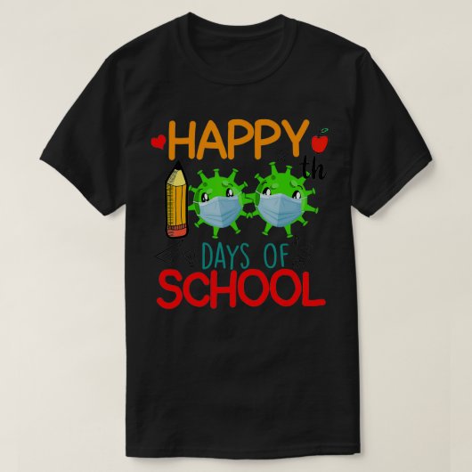 2021年バーチャル学校衣装100日目のハッピーデー Tシャツ (デザイン正面)