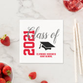 2021年パーソナライズされたギフトスクール赤組 スタンダードカクテルナプキン (インサイチュ)