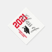 2021年パーソナライズされたギフトスクール赤組 スタンダードカクテルナプキン (角)